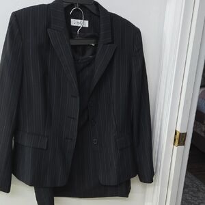 Enfocus Studio Black Pinstripe Suit
